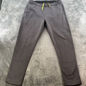 Orvis Men's Medium Luxe Fleece Lined Joggers Gray Sweatpants Tapered Leg Pockets